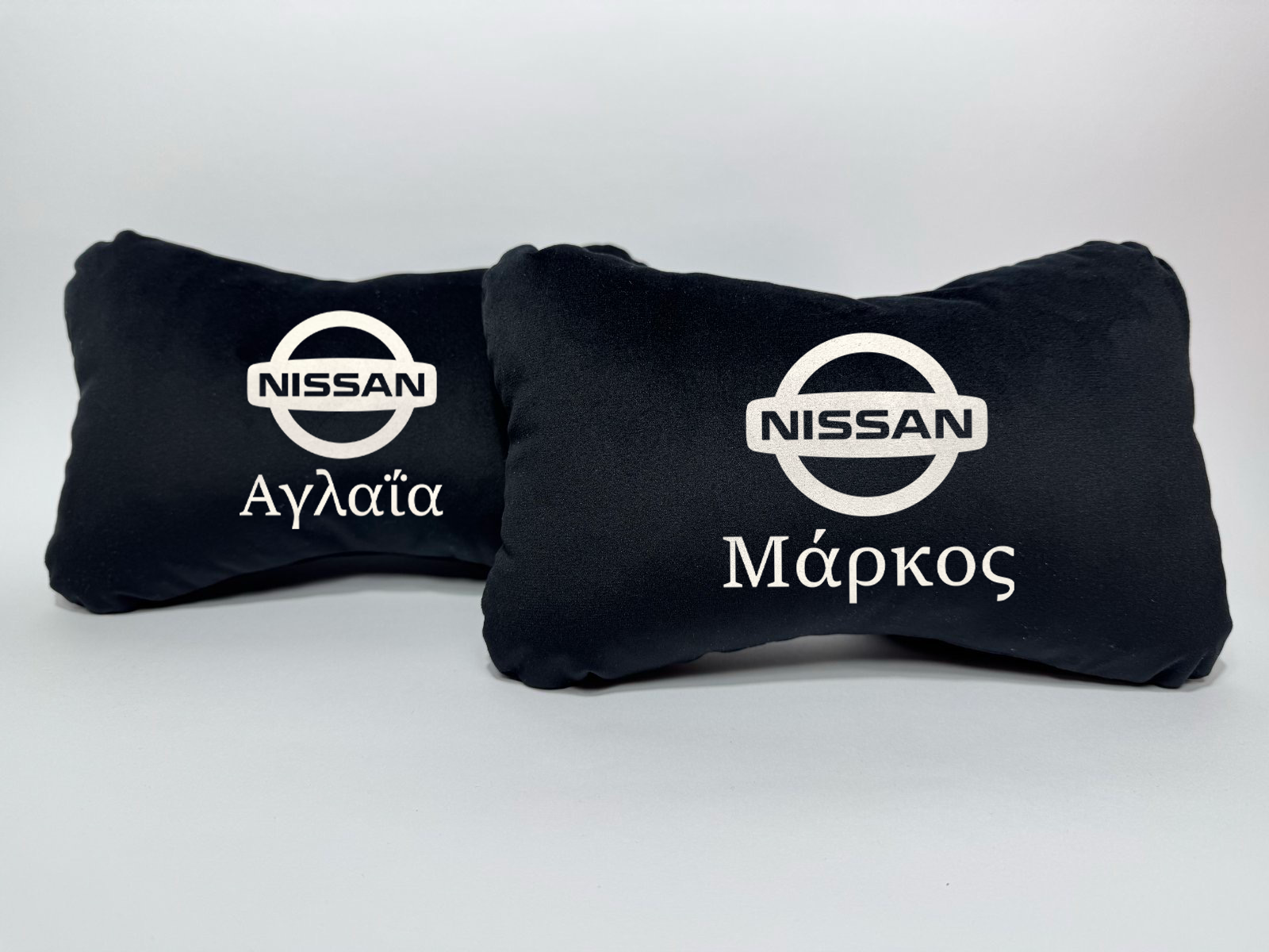 Χειροποίητα μαξιλάρια κεφαλιού NISSAN - μαύρο σουέτ