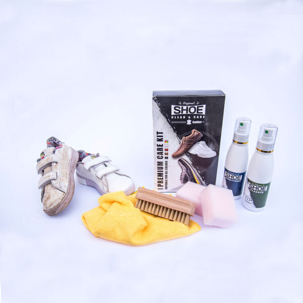 3X SHOE CLEAN & CARE – ΣΕΤ ΣΥΝΤΗΡΗΣΗΣ ΓΙΑ ΠΑΠΟΥΤΣΙΑ + ΔΩΡΟ ΠΕΤΣΕΤΑ - ΒΟΥΡΤΣΑ - ΤΑΜΠΟΝ