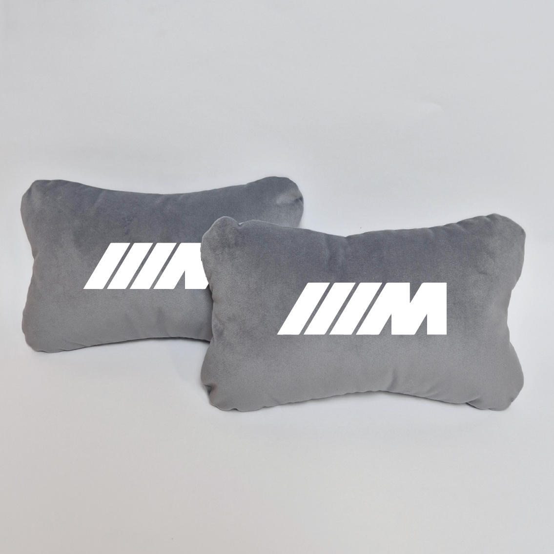Χειροποίητα μαξιλάρια κεφαλιού BMW M - γκρι σουέτ