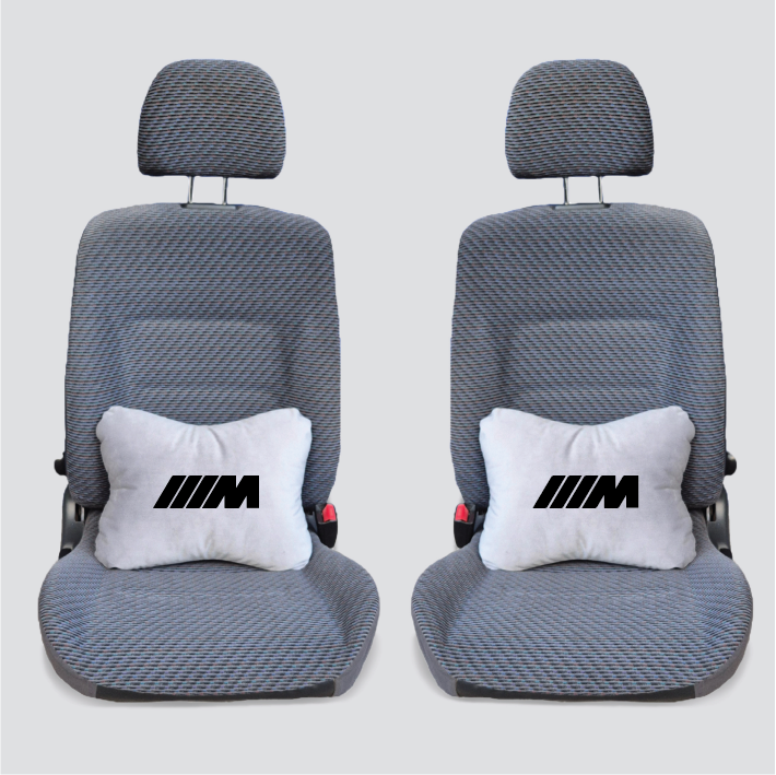 Χειροποίητα μαξιλάρια οσφυϊκής μοίρας BMW M - γκρι σουέτ