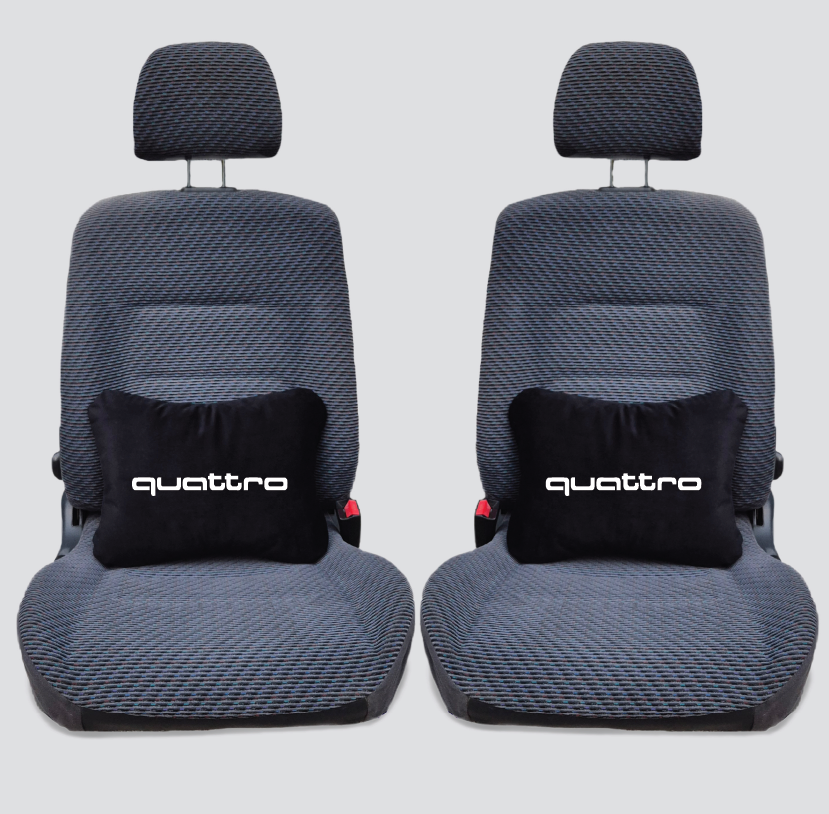 Χειροποίητα μαξιλάρια οσφυϊκής μοίρας AUDI QUATTRO MODEL 2 - μαύρο σουέτ