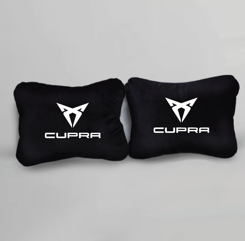 Χειροποίητα μαξιλάρια οσφυϊκής μοίρας SEAT CUPRA - μαύρο σουέτ