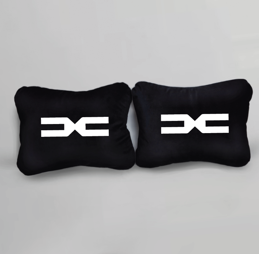 Χειροποίητα μαξιλάρια οσφυϊκής μοίρας DACIA - μαύρο σουέτ