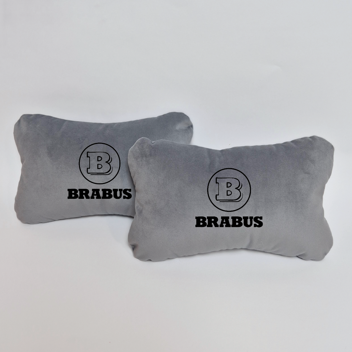 Χειροποίητα μαξιλάρια κεφαλιού BRABUS - γκρι σουέτ