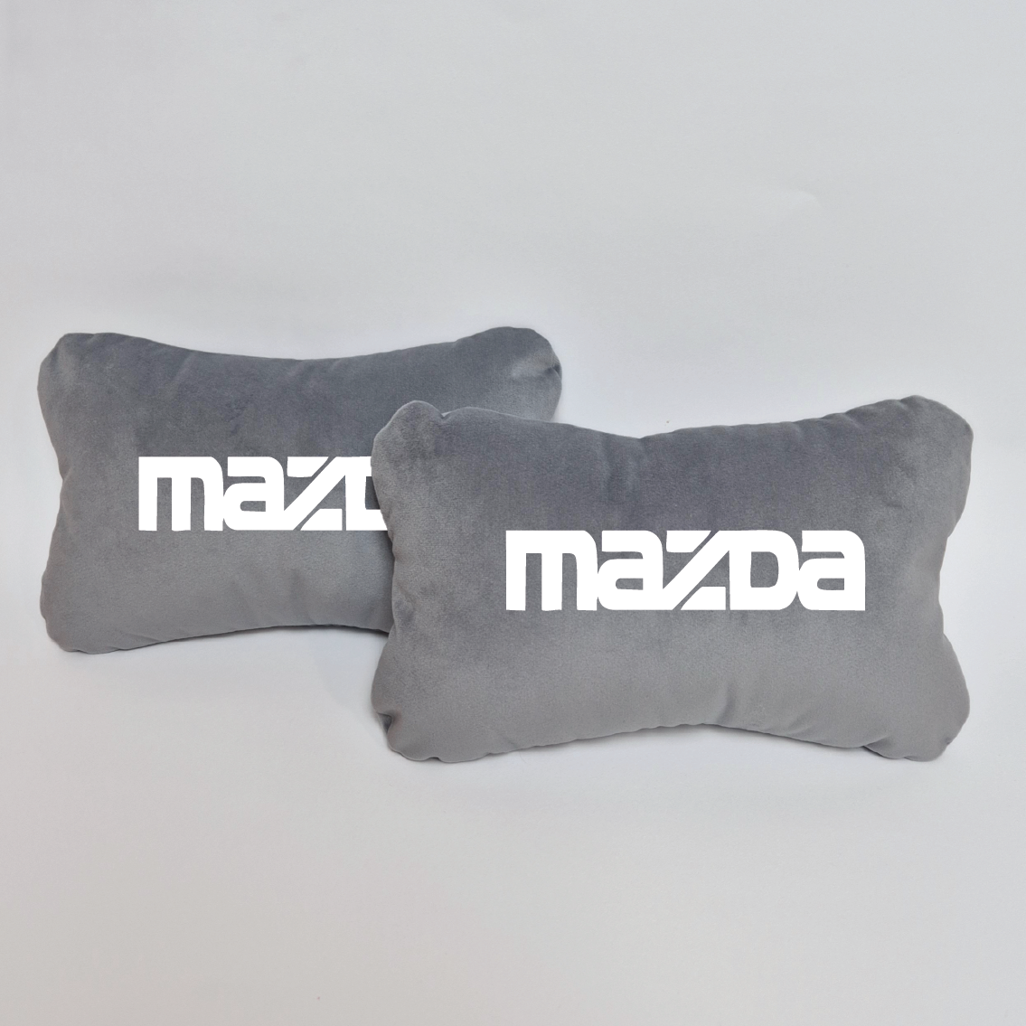 Χειροποίητα μαξιλάρια κεφαλιού MAZDA - γκρι σουέτ