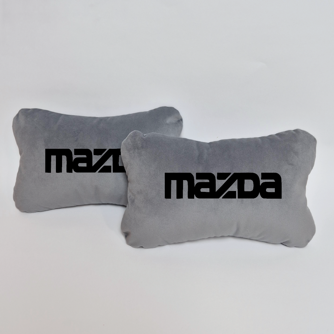 Χειροποίητα μαξιλάρια κεφαλιού MAZDA - γκρι σουέτ