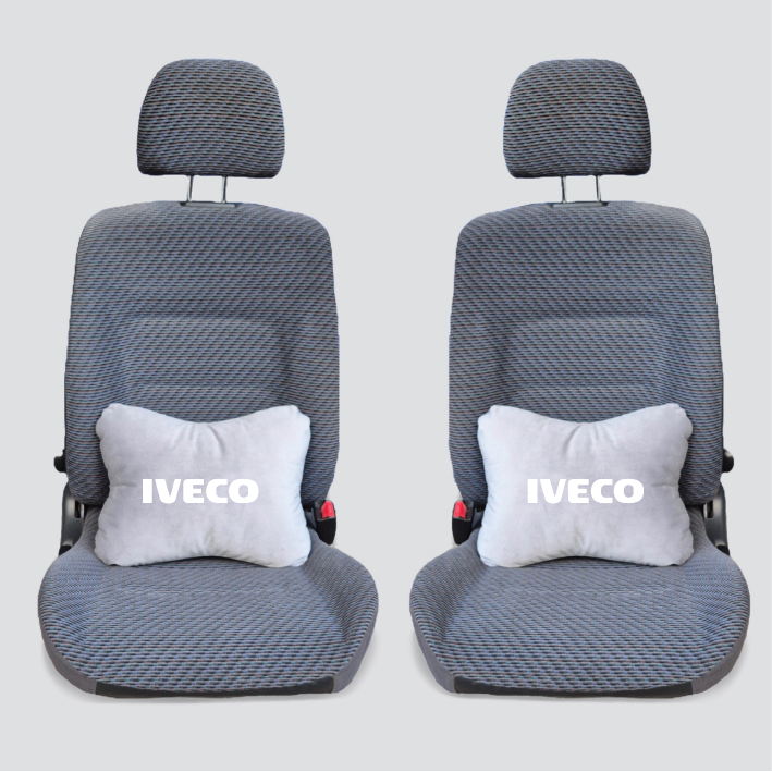 Χειροποίητα μαξιλάρια οσφυϊκής μοίρας IVECO MODEL 1 - γκρι σουέτ