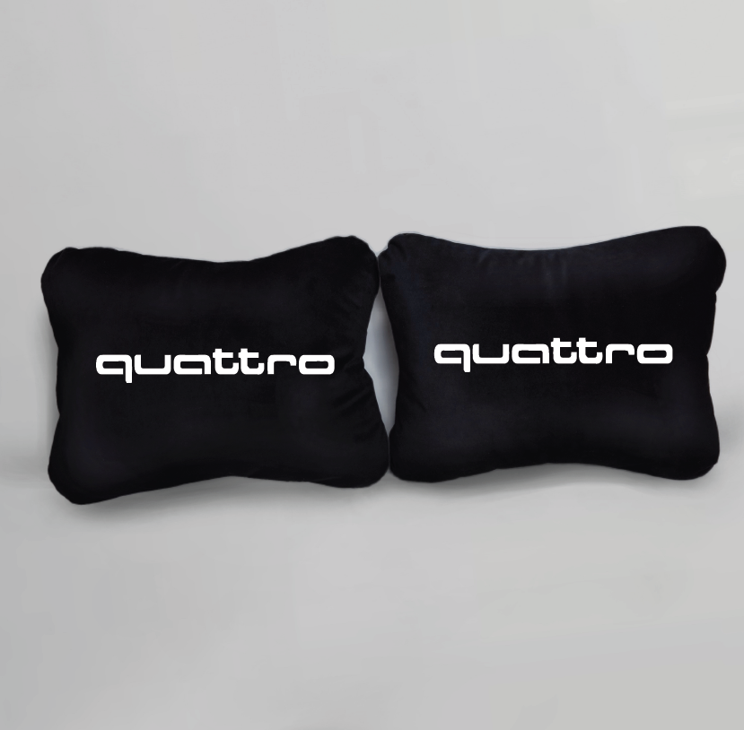 Χειροποίητα μαξιλάρια οσφυϊκής μοίρας AUDI QUATTRO MODEL 2 - μαύρο σουέτ