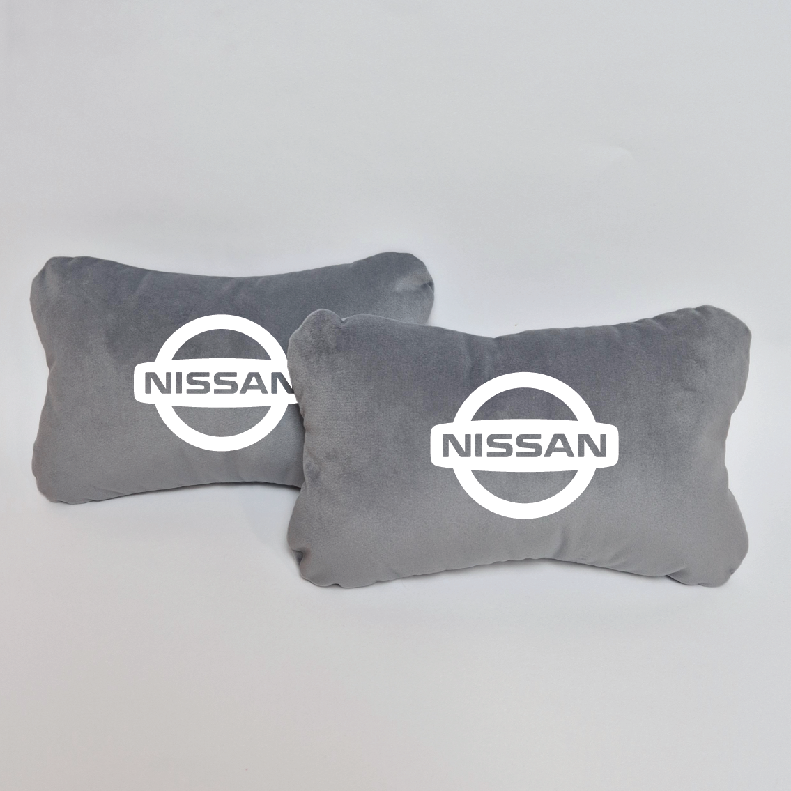 Χειροποίητα μαξιλάρια κεφαλιού NISSAN - γκρι σουέτ
