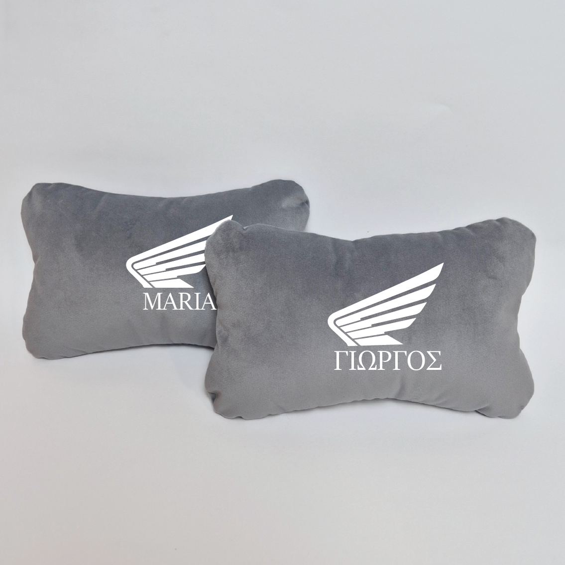 Χειροποίητα μαξιλάρια κεφαλιού HONDA MODEL 3 - γκρι σουέτ