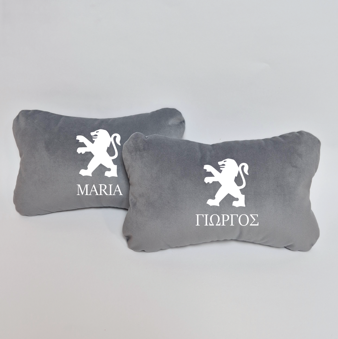 Χειροποίητα μαξιλάρια κεφαλιού PEUGEOT MODEL 1 - γκρι σουέτ