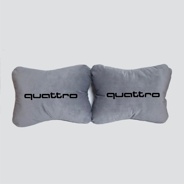 Χειροποίητα μαξιλάρια οσφυϊκής μοίρας AUDI QUATTRO MODEL 2 - γκρι σουέτ