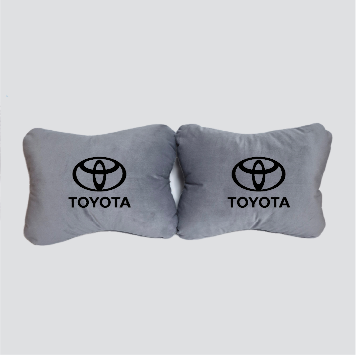 Χειροποίητα μαξιλάρια οσφυϊκής μοίρας TOYOTA - γκρι σουέτ