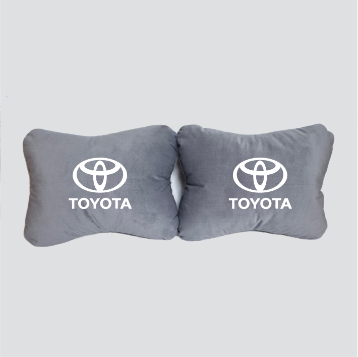 Χειροποίητα μαξιλάρια οσφυϊκής μοίρας TOYOTA - γκρι σουέτ