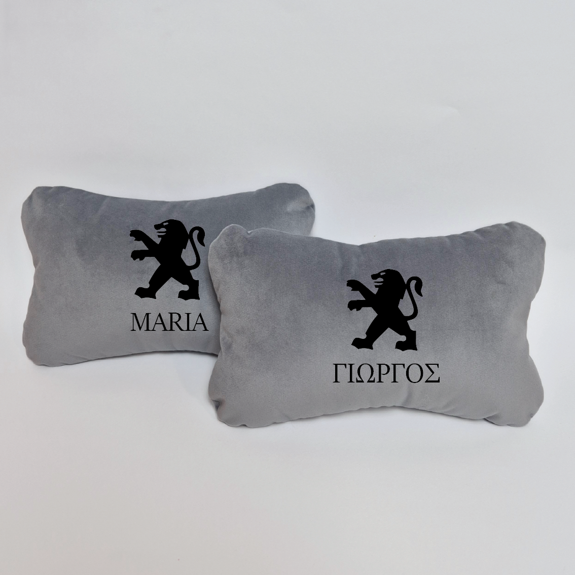 Χειροποίητα μαξιλάρια κεφαλιού PEUGEOT MODEL 1 - γκρι σουέτ