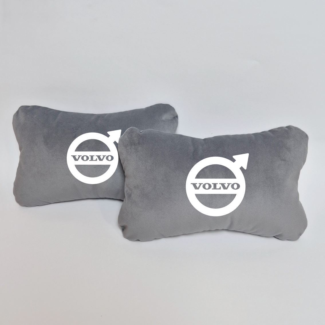 Χειροποίητα μαξιλάρια κεφαλιού VOLVO - γκρι σουέτ