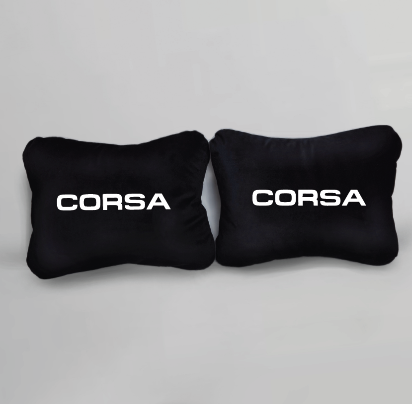 Χειροποίητα μαξιλάρια οσφυϊκής μοίρας OPEL CORSA - μαύρο σουέτ