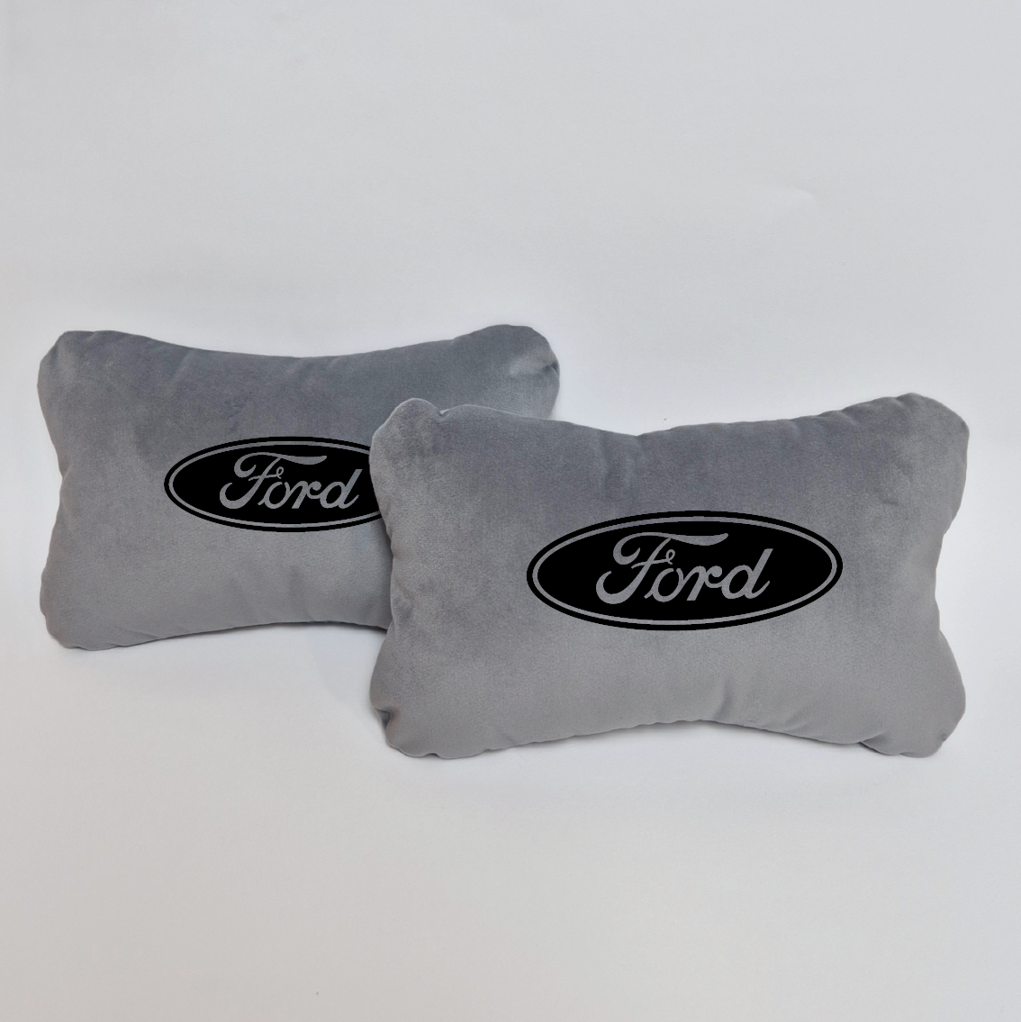 Χειροποίητα μαξιλάρια κεφαλιού FORD - γκρι σουέτ