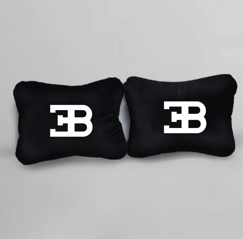 Χειροποίητα μαξιλάρια οσφυϊκής μοίρας BUGATTI - μαύρο σουέτ