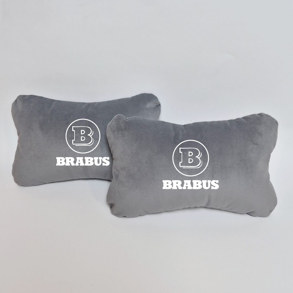 Χειροποίητα μαξιλάρια κεφαλιού BRABUS - γκρι σουέτ