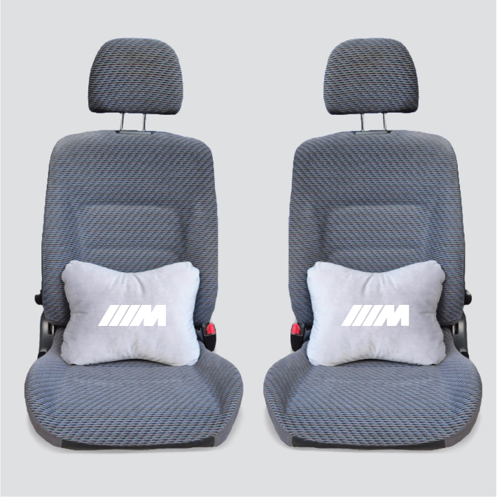 Χειροποίητα μαξιλάρια οσφυϊκής μοίρας BMW M - γκρι σουέτ