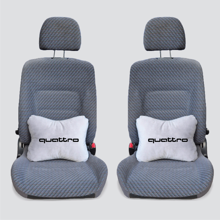 Χειροποίητα μαξιλάρια οσφυϊκής μοίρας AUDI QUATTRO MODEL 2 - γκρι σουέτ