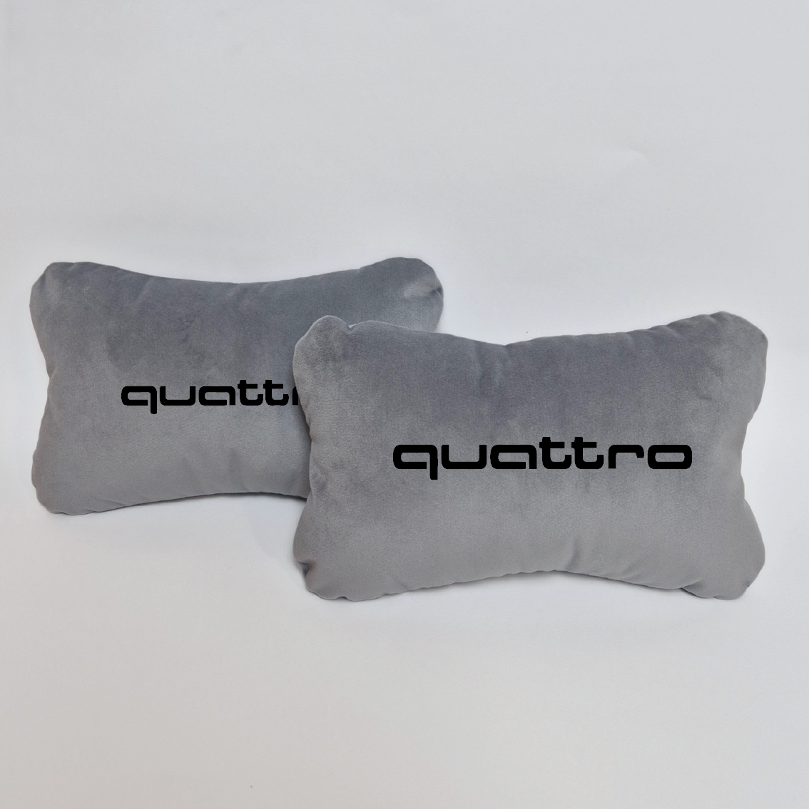 Χειροποίητα μαξιλάρια κεφαλιού AUDI QUATTRO MODEL 2 - γκρι σουέτ