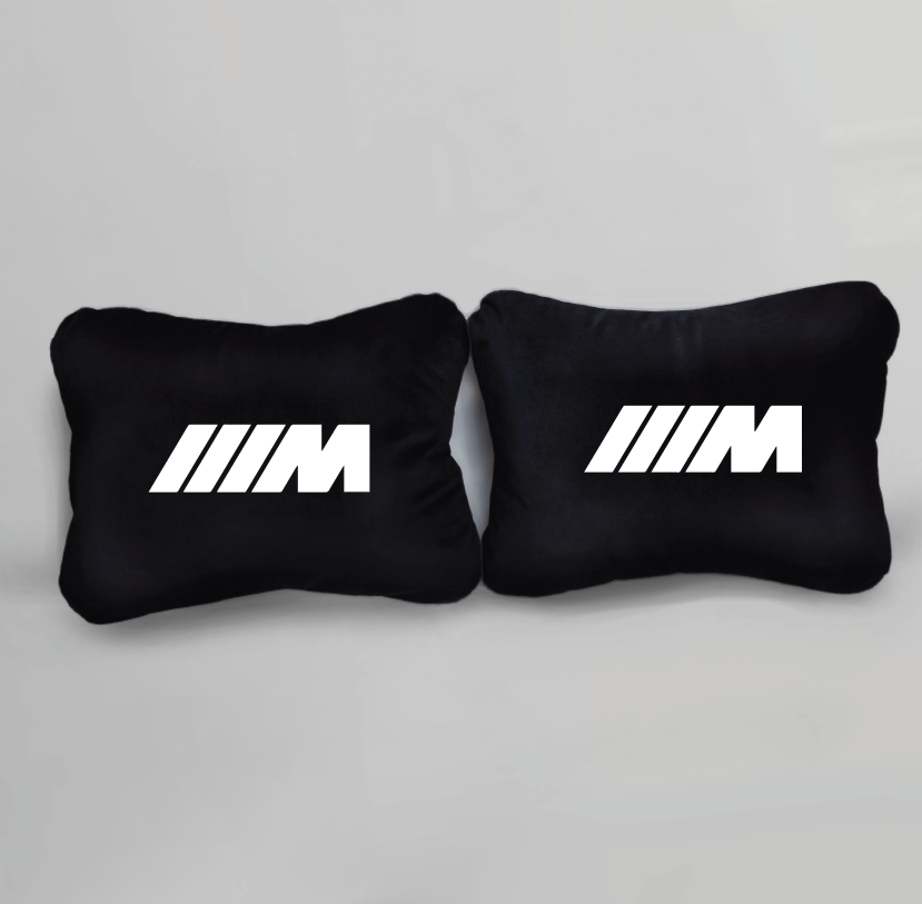 Χειροποίητα μαξιλάρια οσφυϊκής μοίρας BMW M - μαύρο σουέτ