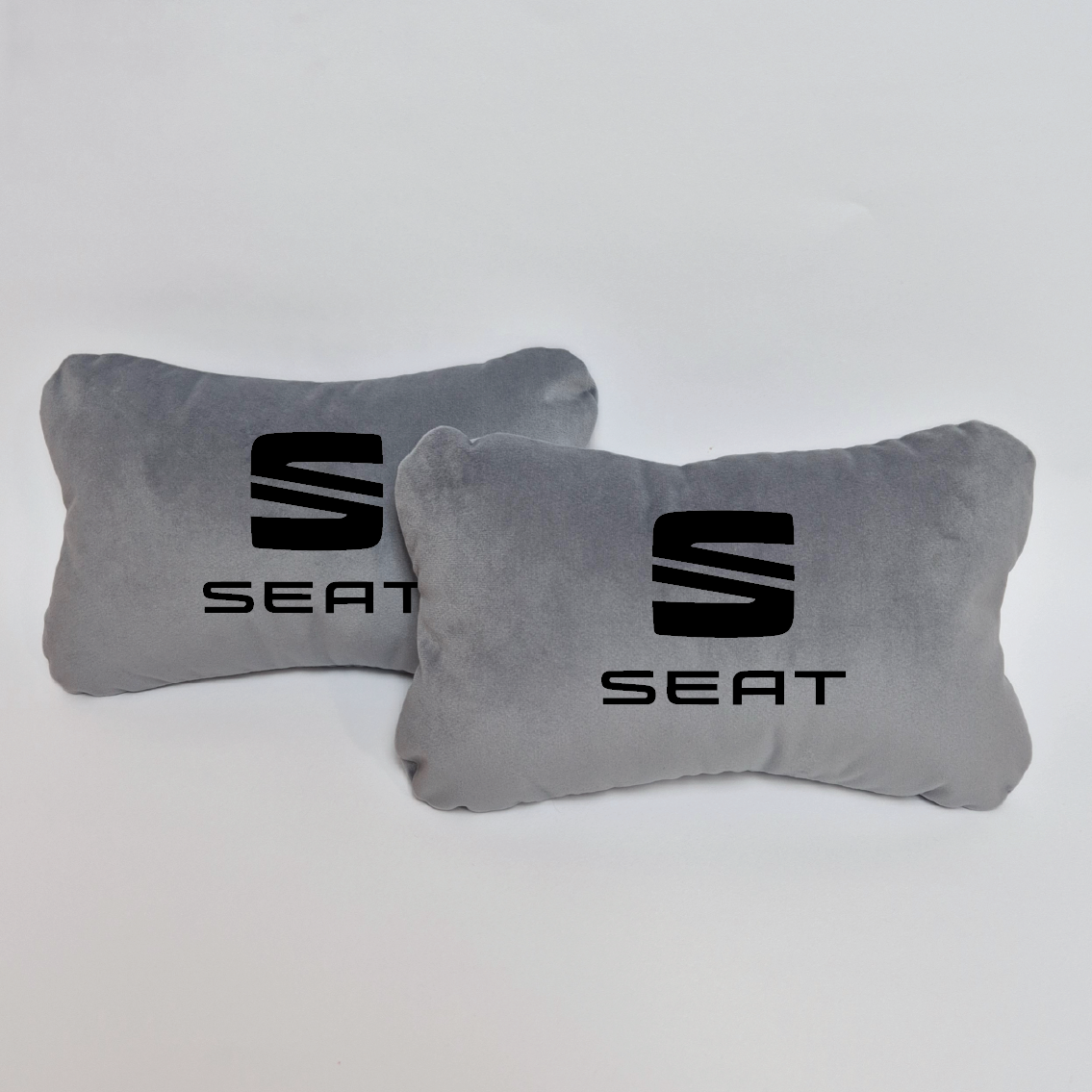 Χειροποίητα μαξιλάρια κεφαλιού SEAT - γκρι σουέτ