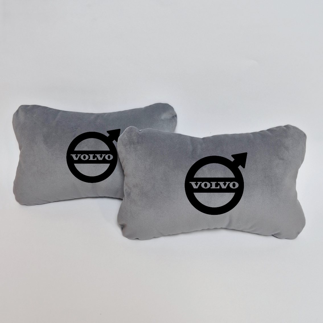 Χειροποίητα μαξιλάρια κεφαλιού VOLVO - γκρι σουέτ