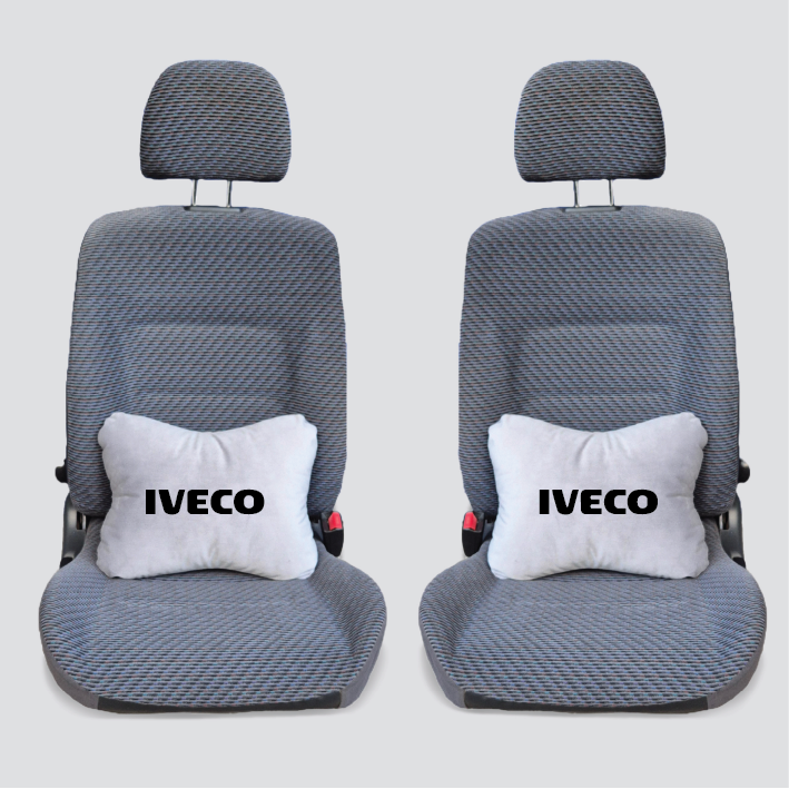 Χειροποίητα μαξιλάρια οσφυϊκής μοίρας IVECO MODEL 1 - γκρι σουέτ