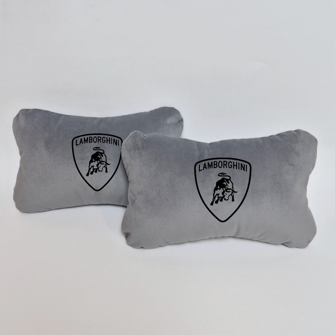 Χειροποίητα μαξιλάρια κεφαλιού LAMBORGHINI - γκρι σουέτ