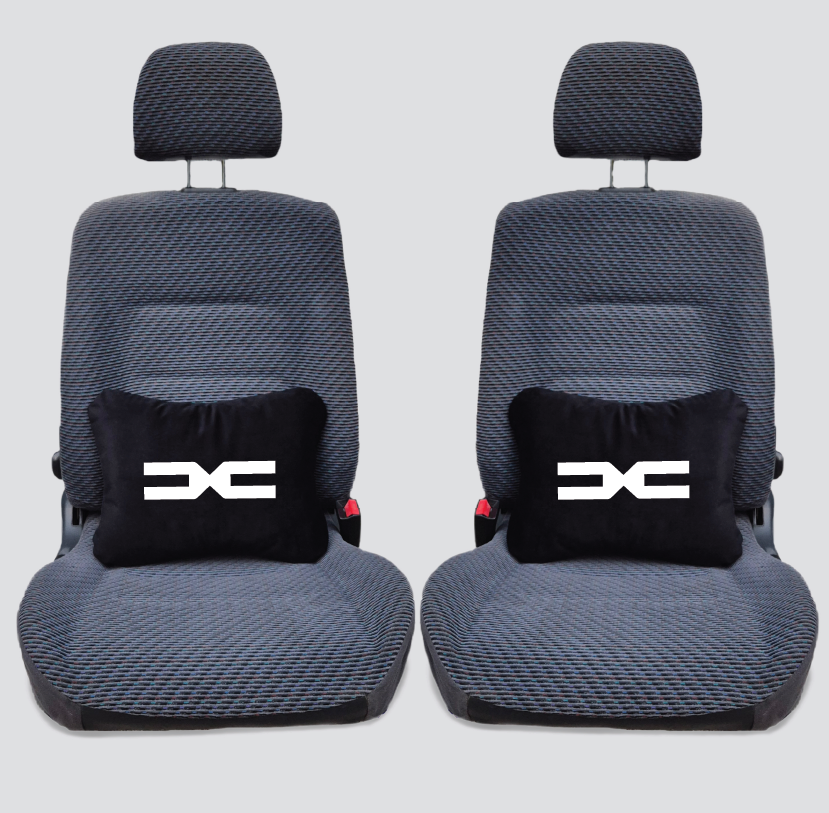 Χειροποίητα μαξιλάρια οσφυϊκής μοίρας DACIA - μαύρο σουέτ