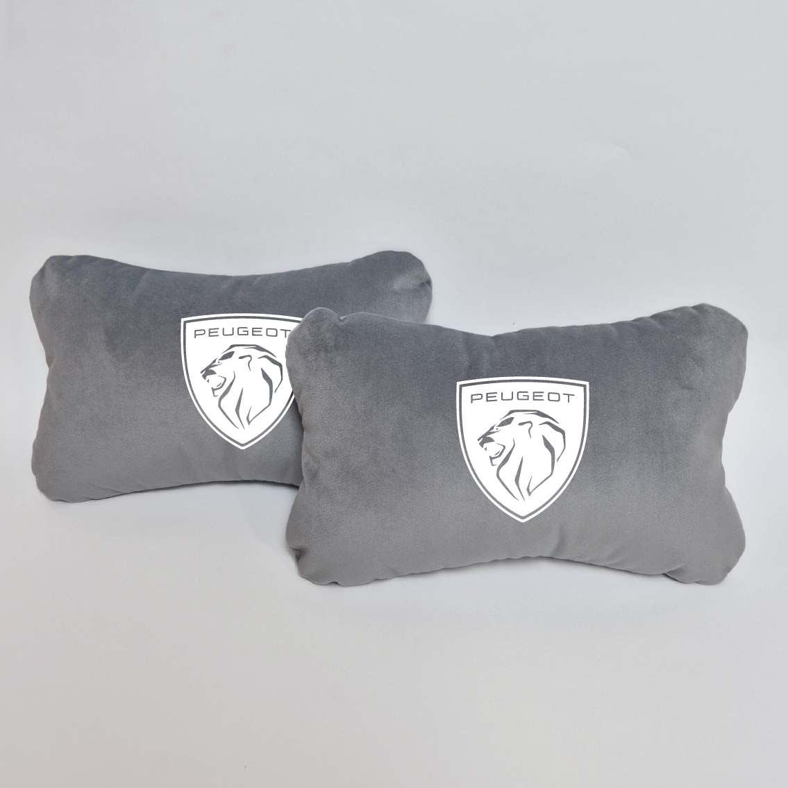 Χειροποίητα μαξιλάρια κεφαλιού PEUGEOT MODEL 2 - γκρι σουέτ