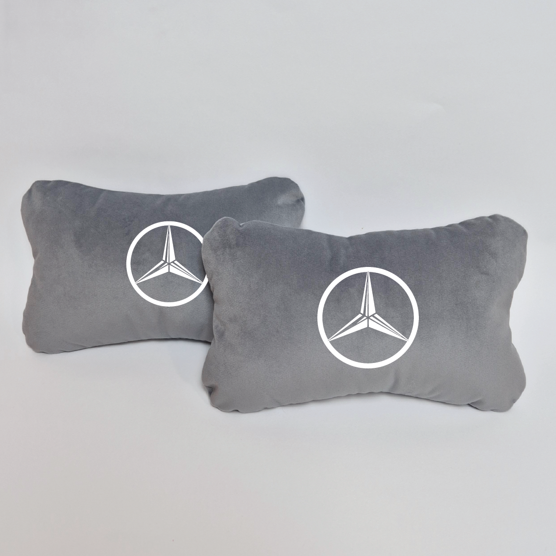 Χειροποίητα μαξιλάρια κεφαλιού Mercedes - γκρι σουέτ