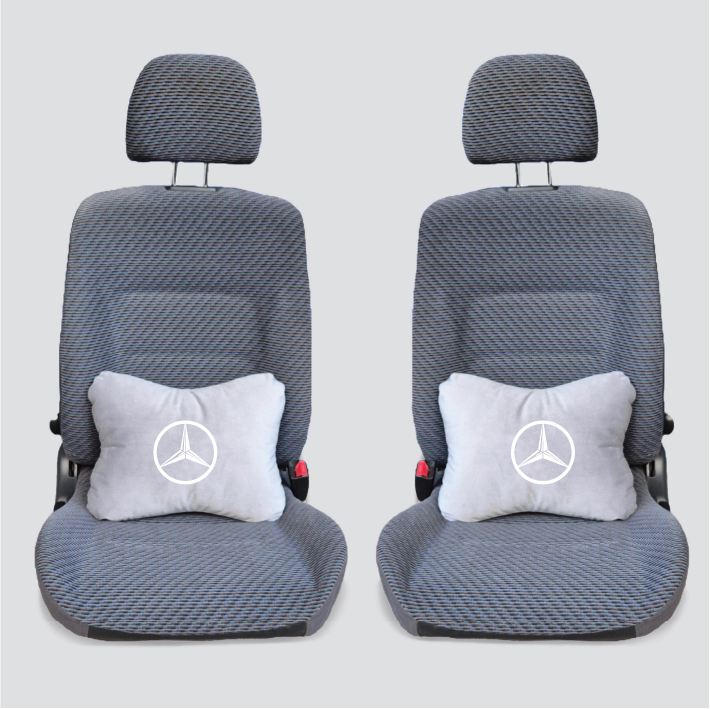 Χειροποίητα μαξιλάρια οσφυϊκής μοίρας Mercedes - γκρι σουέτ