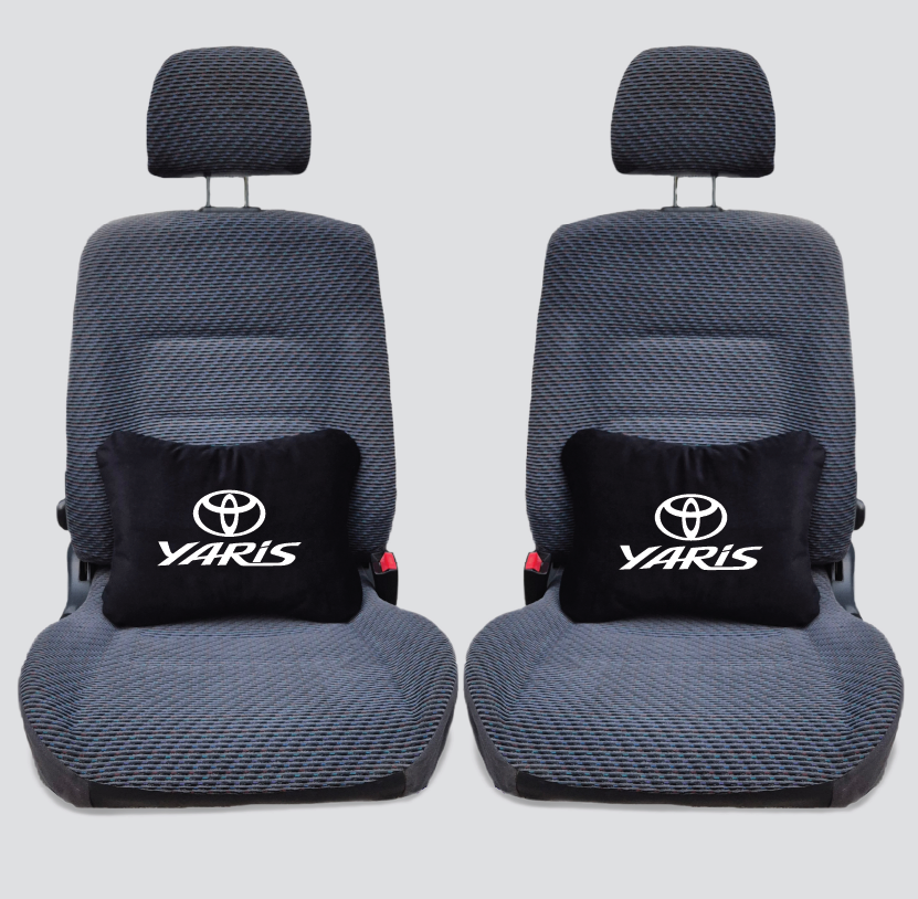 Χειροποίητα μαξιλάρια οσφυϊκής μοίρας TOYOTA YARIS - μαύρο σουέτ