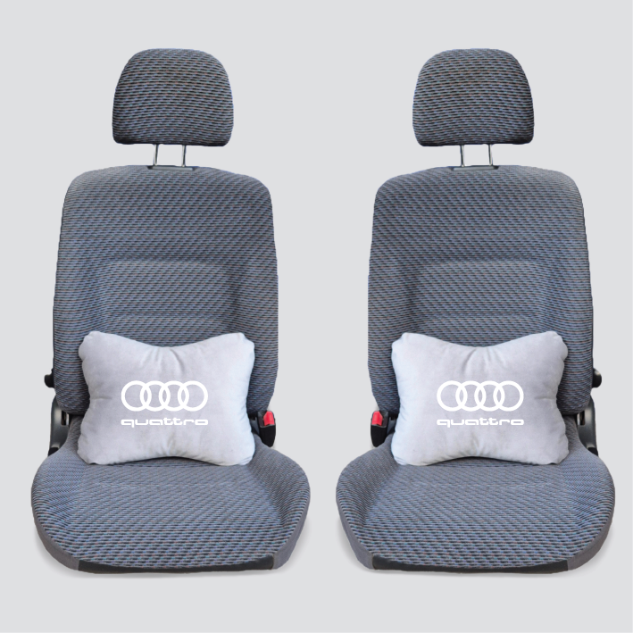 Χειροποίητα μαξιλάρια οσφυϊκής μοίρας AUDI QUATTRO - γκρι σουέτ