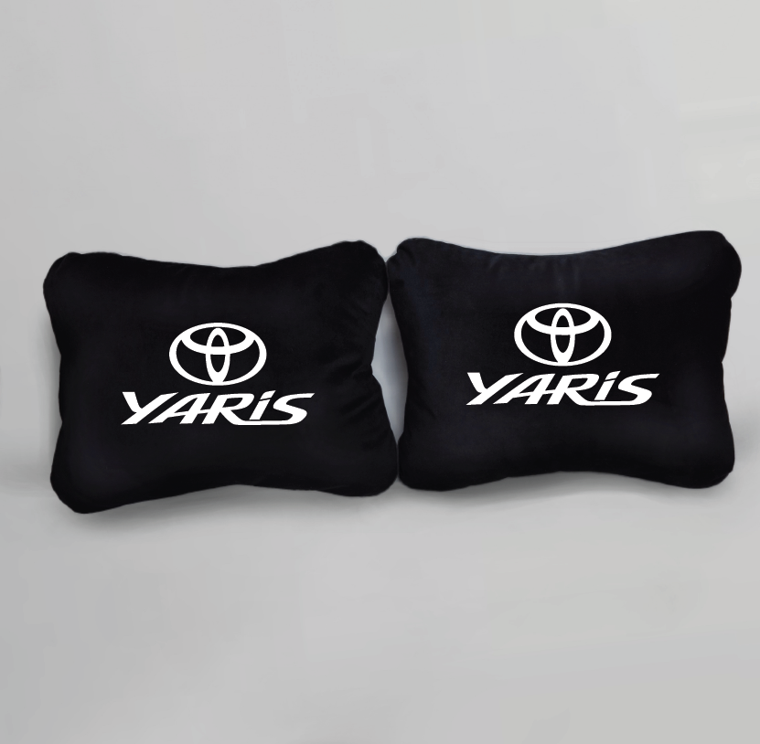 Χειροποίητα μαξιλάρια οσφυϊκής μοίρας TOYOTA YARIS - μαύρο σουέτ