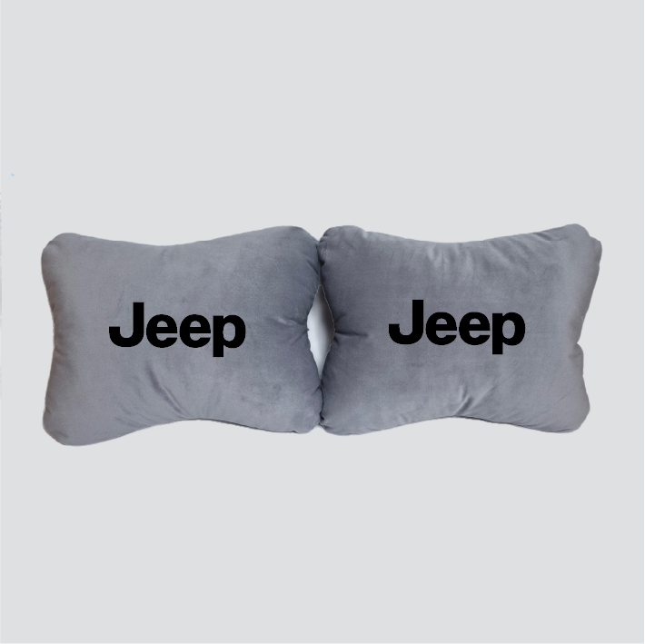 Χειροποίητα μαξιλάρια οσφυϊκής μοίρας JEEP - γκρι σουέτ