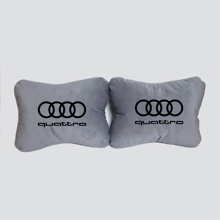 Χειροποίητα μαξιλάρια οσφυϊκής μοίρας AUDI QUATTRO - γκρι σουέτ