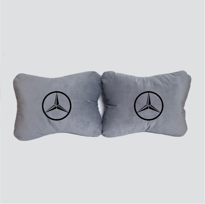 Χειροποίητα μαξιλάρια οσφυϊκής μοίρας Mercedes - γκρι σουέτ