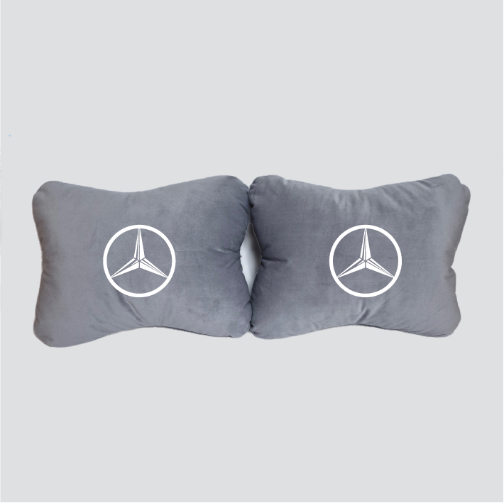 Χειροποίητα μαξιλάρια οσφυϊκής μοίρας Mercedes - γκρι σουέτ