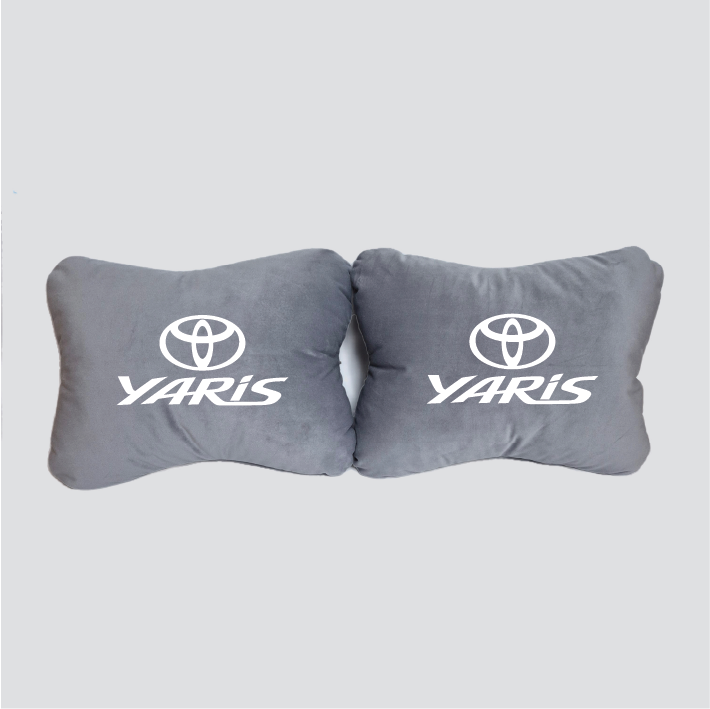 Χειροποίητα μαξιλάρια οσφυϊκής μοίρας TOYOTA YARIS - γκρι σουέτ