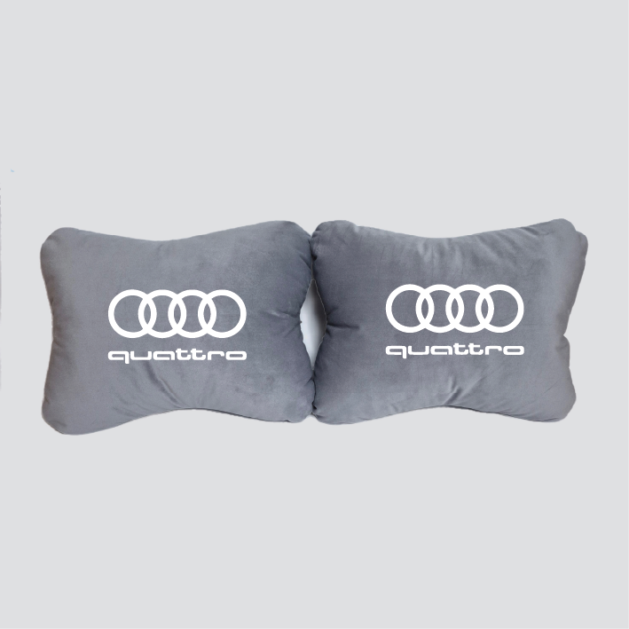 Χειροποίητα μαξιλάρια οσφυϊκής μοίρας AUDI QUATTRO - γκρι σουέτ
