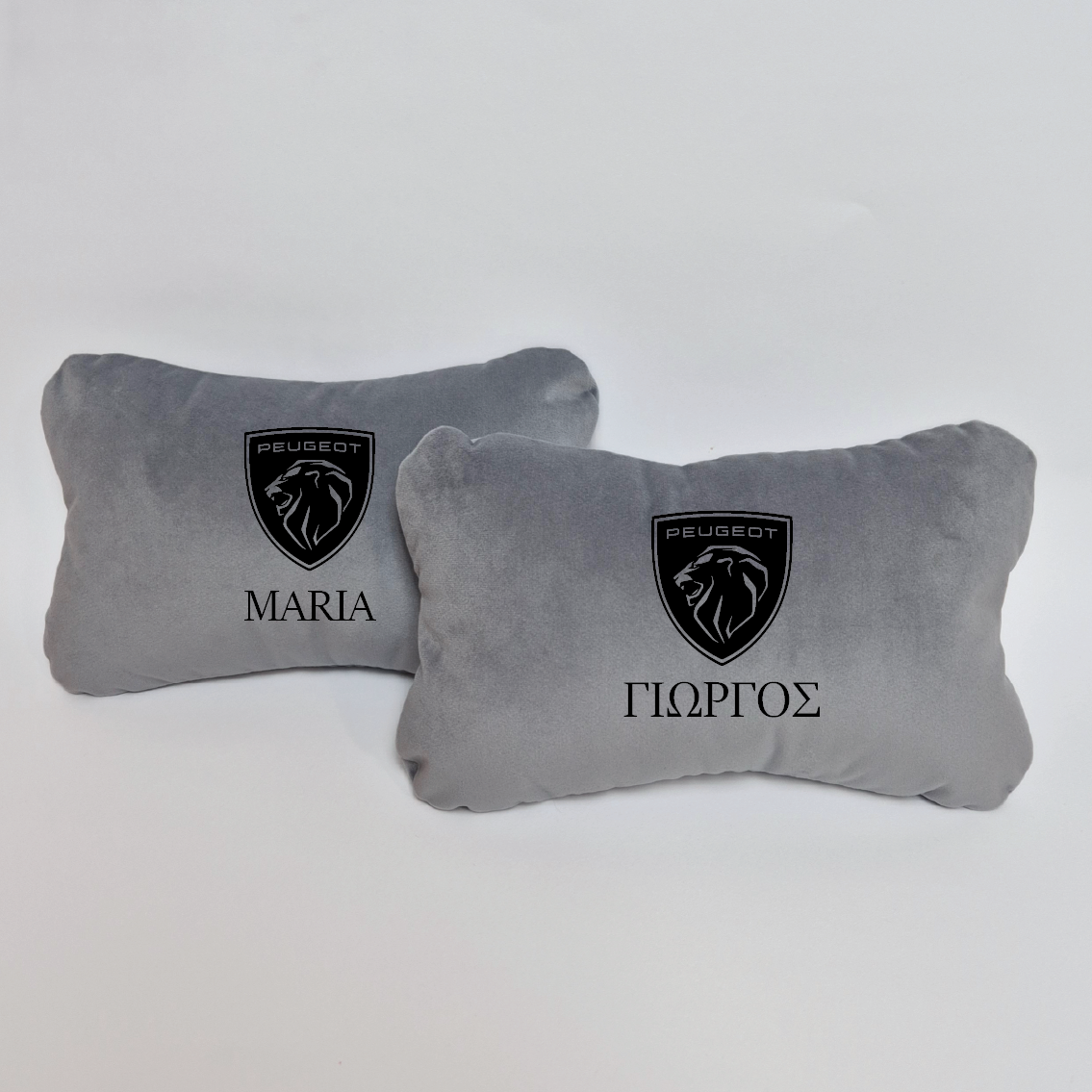 Χειροποίητα μαξιλάρια κεφαλιού PEUGEOT MODEL 2 - γκρι σουέτ