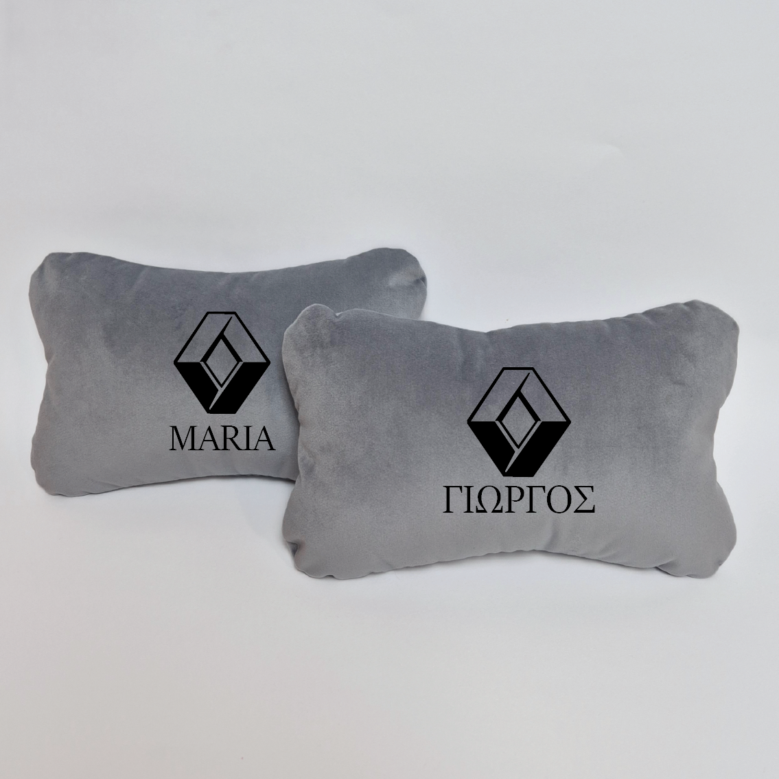 Χειροποίητα μαξιλάρια κεφαλιού RENAULT MODEL 2 - γκρι σουέτ
