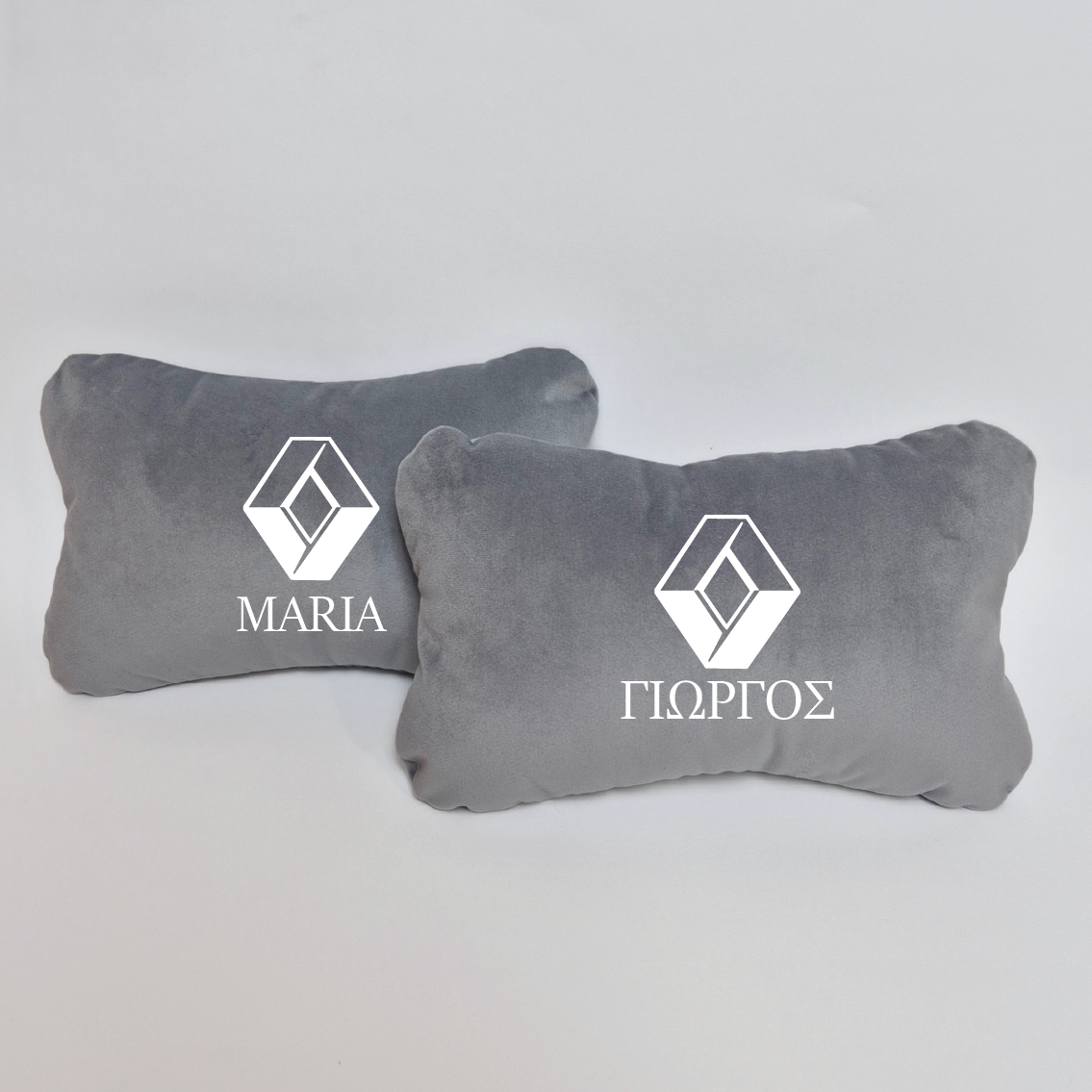 Χειροποίητα μαξιλάρια κεφαλιού RENAULT MODEL 2 - γκρι σουέτ