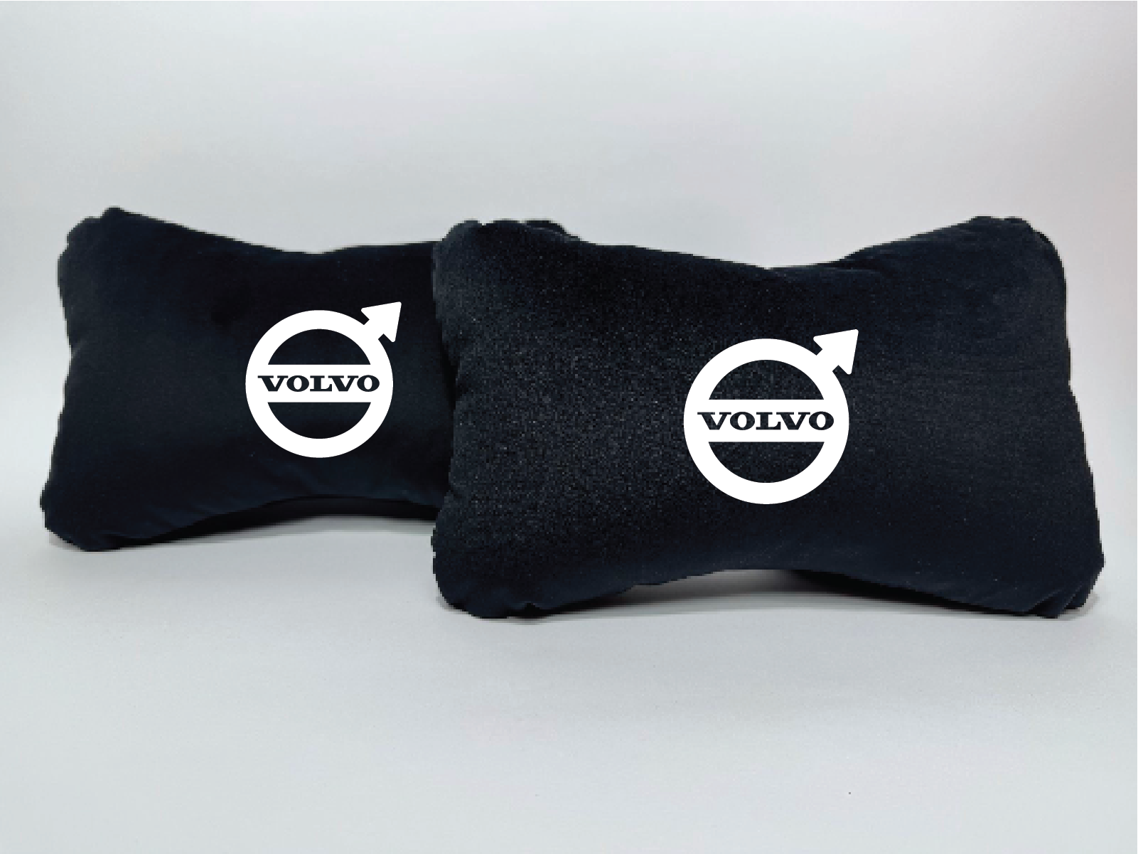 Χειροποίητα μαξιλάρια κεφαλιού VOLVO - μαύρο σουέτ