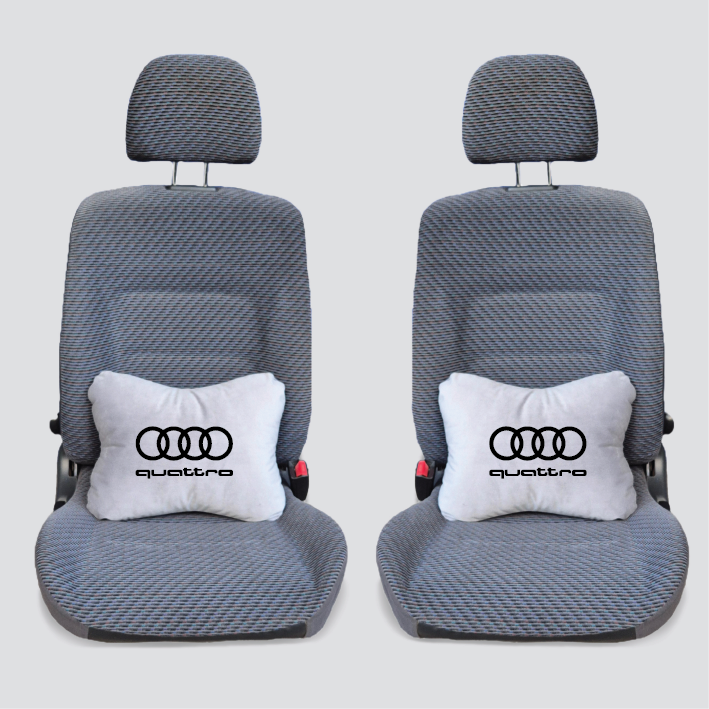 Χειροποίητα μαξιλάρια οσφυϊκής μοίρας AUDI QUATTRO - γκρι σουέτ